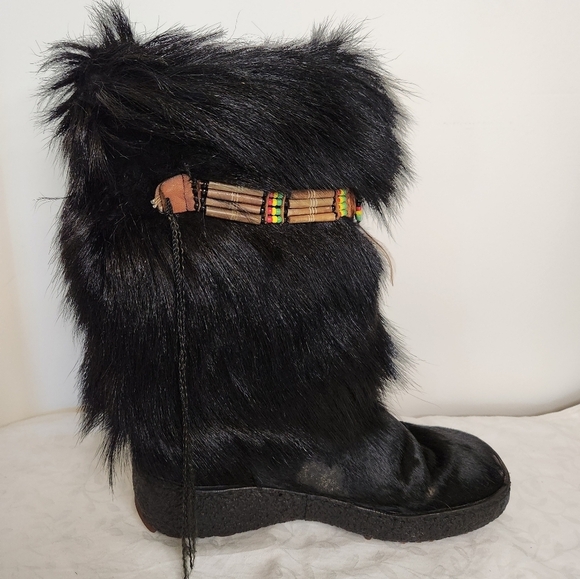 Winter Fur Moccasin Boots - Picture 5 of 12